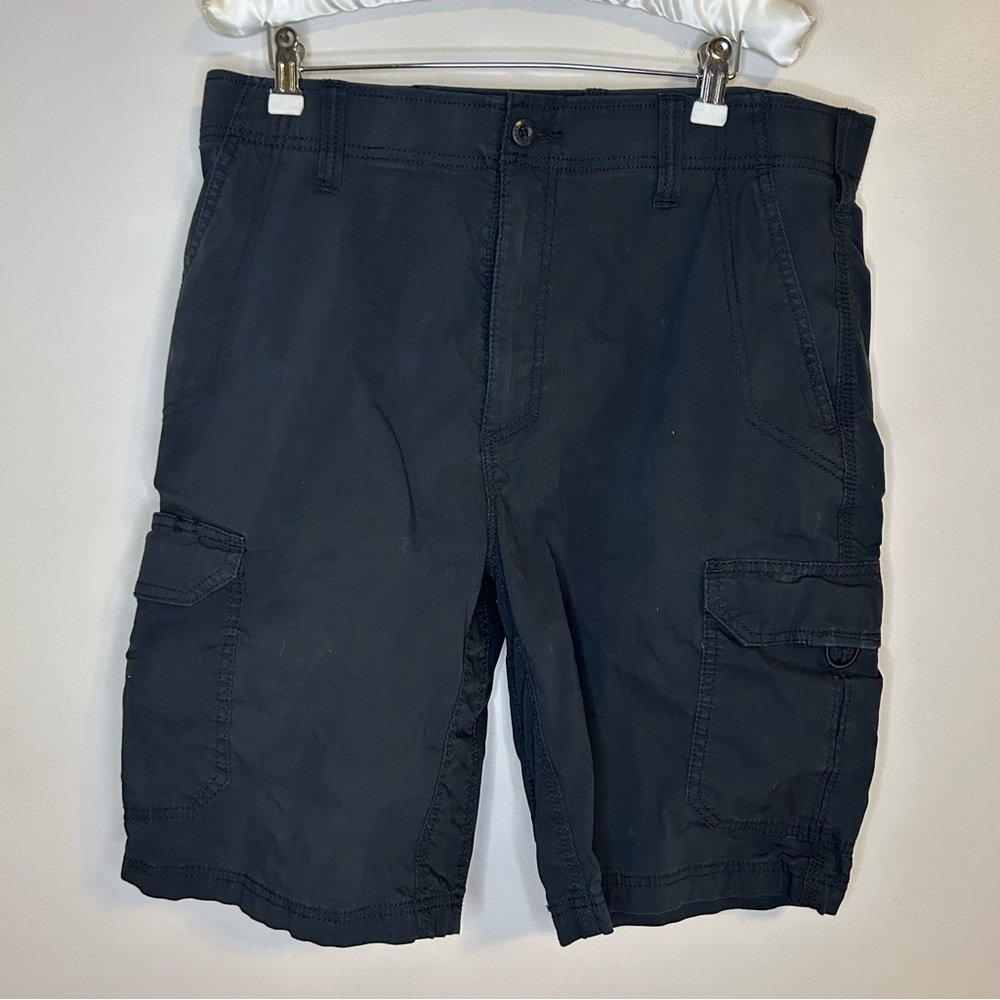 Lee Extreme Motion Men's Black Cargo Shorts Neutral Casual Classic 34 Summer